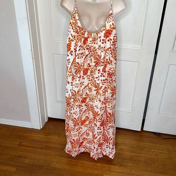 Pinkblush by En Crème Orange Floral Sleeveless Maxi Dress NWT Size Small - Picture 4 of 8